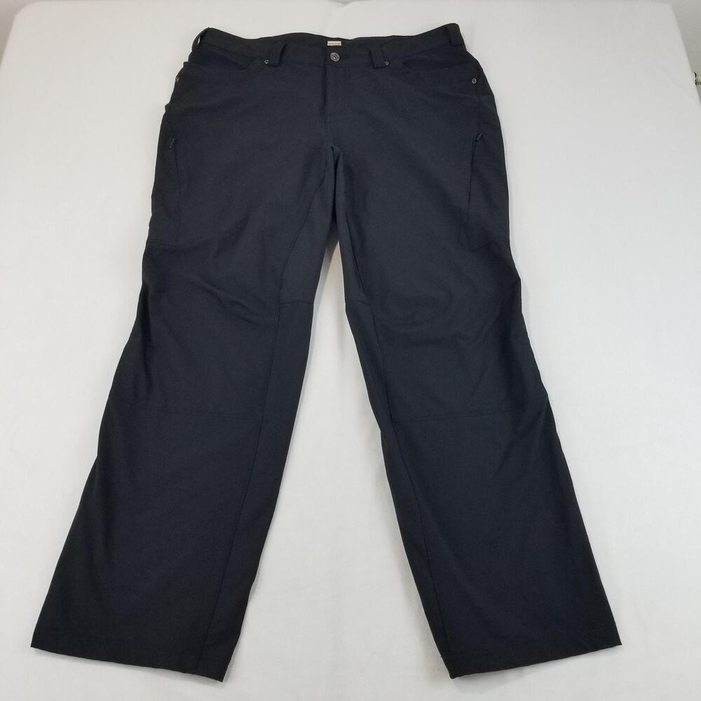 Duluth Trading Flexpedition Bootcut Pants Womens 16W Black Cargo Outdoor 75802